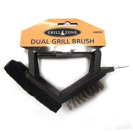 Blue Rhino 00338TV Barbecue Brush & Pad; Steel Bristles